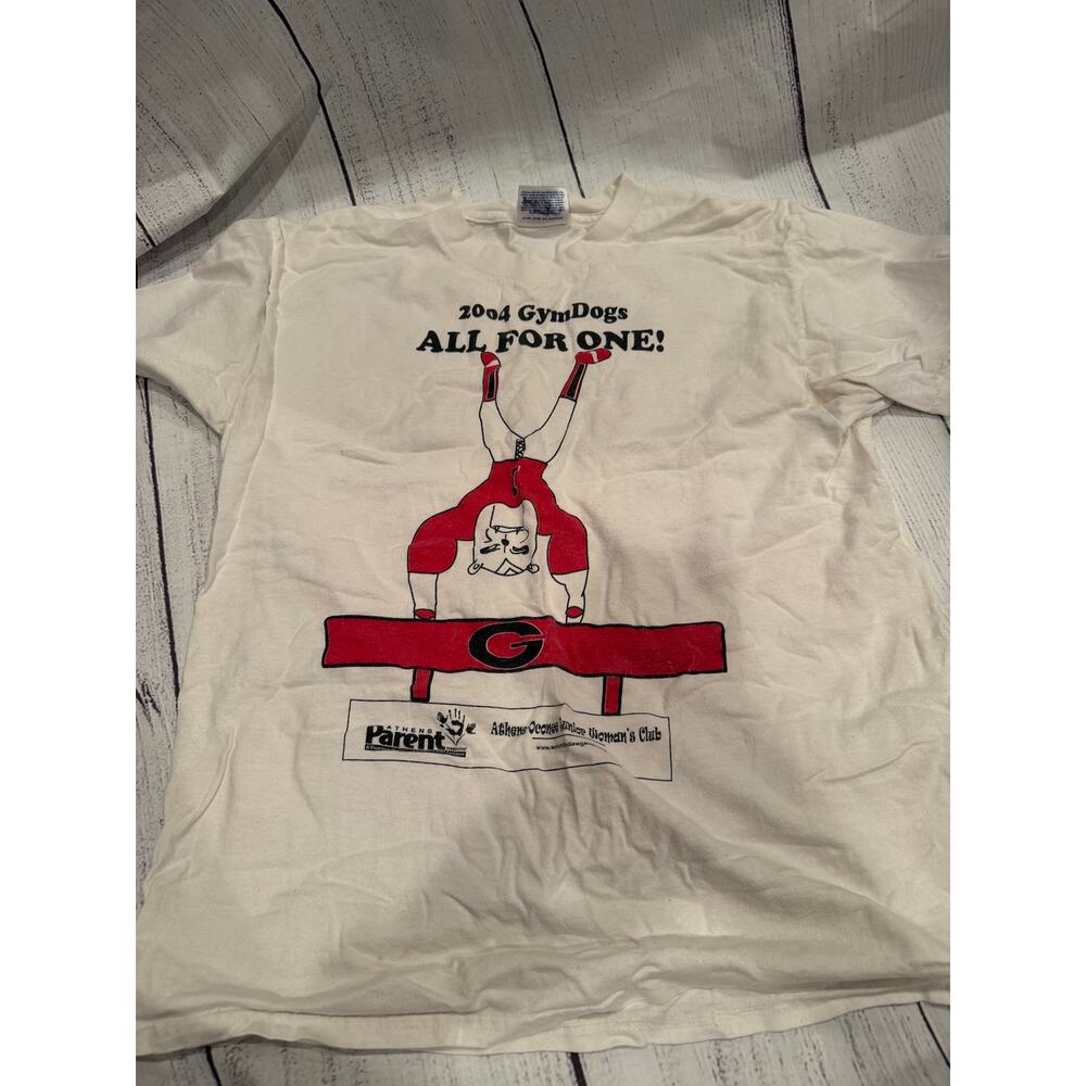 Vintage 2004 GA Gymdogs Autographed Gymnastics Camp Shirt Size Youth L